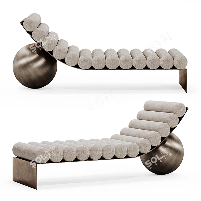 Curved Chaise by Anna Karlin 3D model image 1