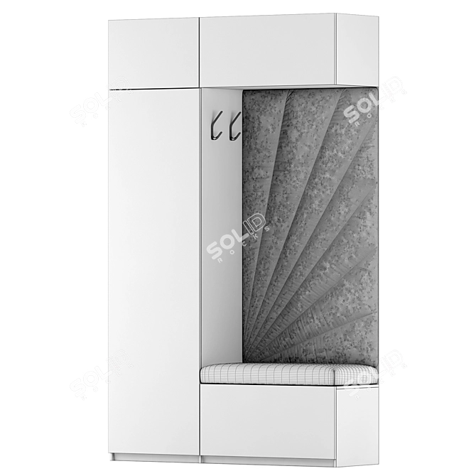 6-Tier Spacious Hallway Organizer 3D model image 3