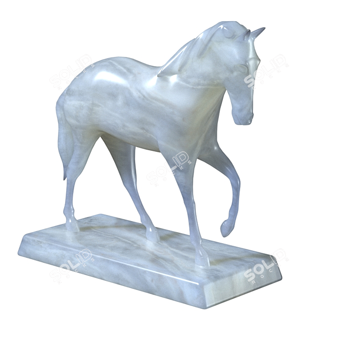 Elegant Equine Sculpture 3D model image 1