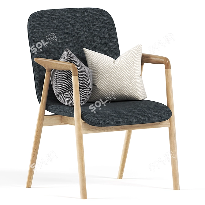 Minimalistic Miyazaki Chair: Modern Elegance for Your Space 3D model image 1