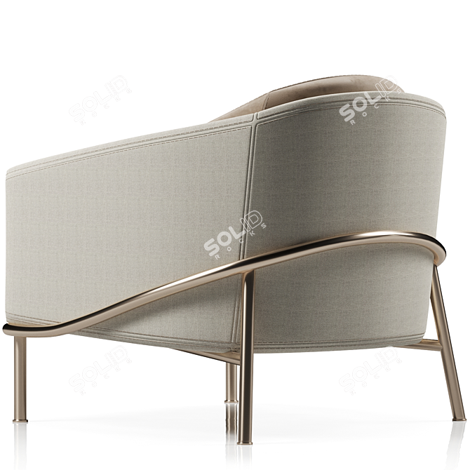 Sleek Bobby Landham Armchair 3D model image 2