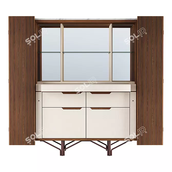 Giorgetti Charlotte Tall Bar: Premium 3D Model 3D model image 1