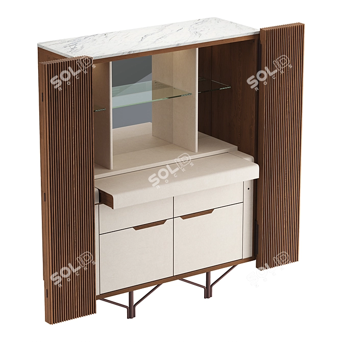 Giorgetti Charlotte Tall Bar: Premium 3D Model 3D model image 2