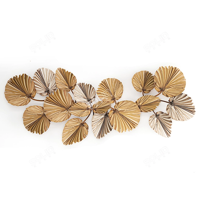 Eco Wall Decor: Bouquet of Dried Flowers 3D model image 2