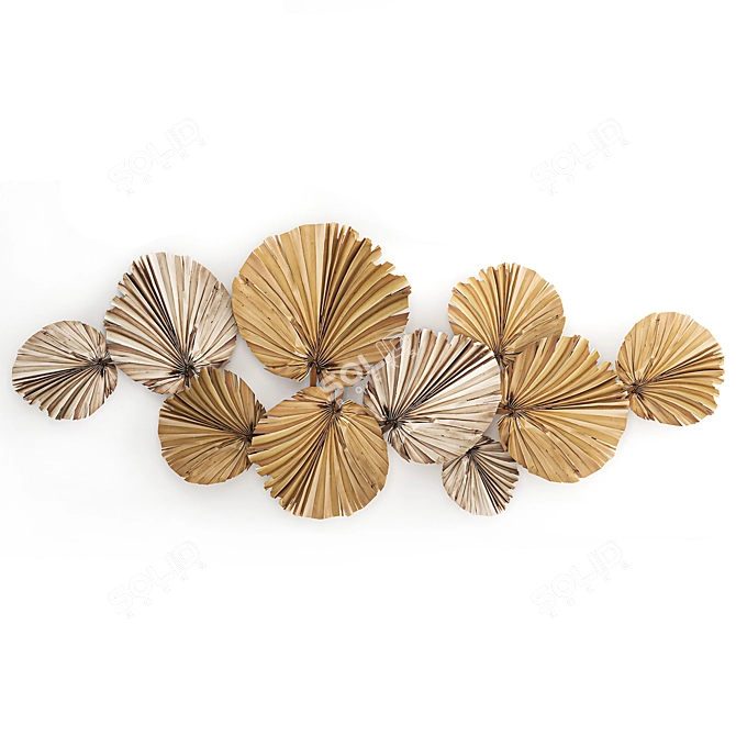Eco Wall Decor: Bouquet of Dried Flowers 3D model image 5