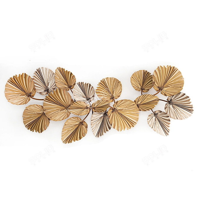 Eco Wall Decor: Bouquet of Dried Flowers 3D model image 8