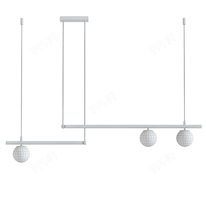 Branch Globe Pendant Light 3D model image 2