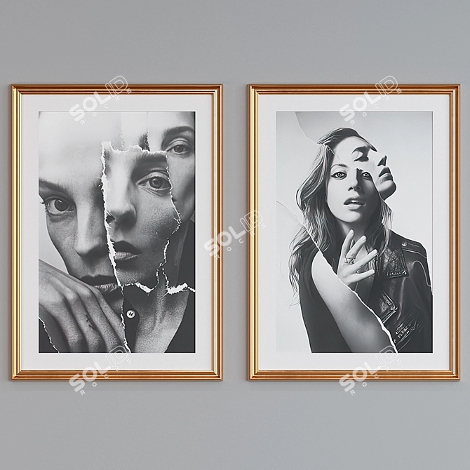 Modern Frame Set: Abstract Portraits 3D model image 4