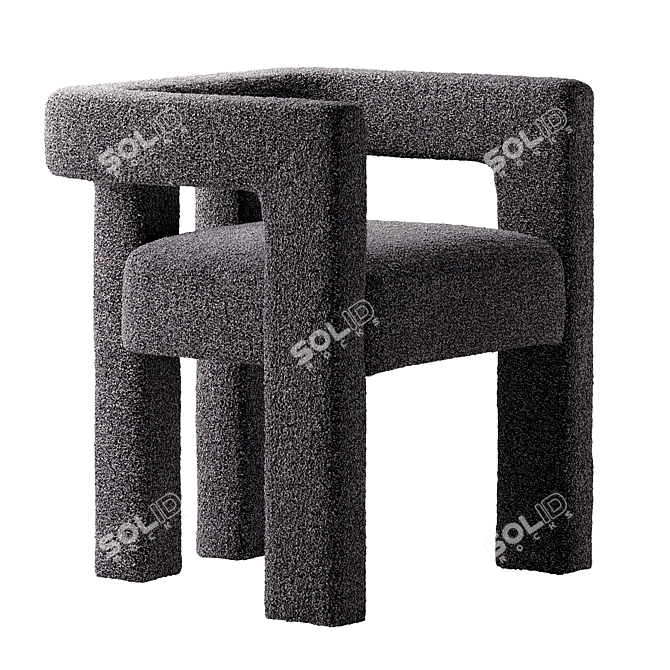CB2 Stature Black Chair: Modern Elegance for Your Space 3D model image 1