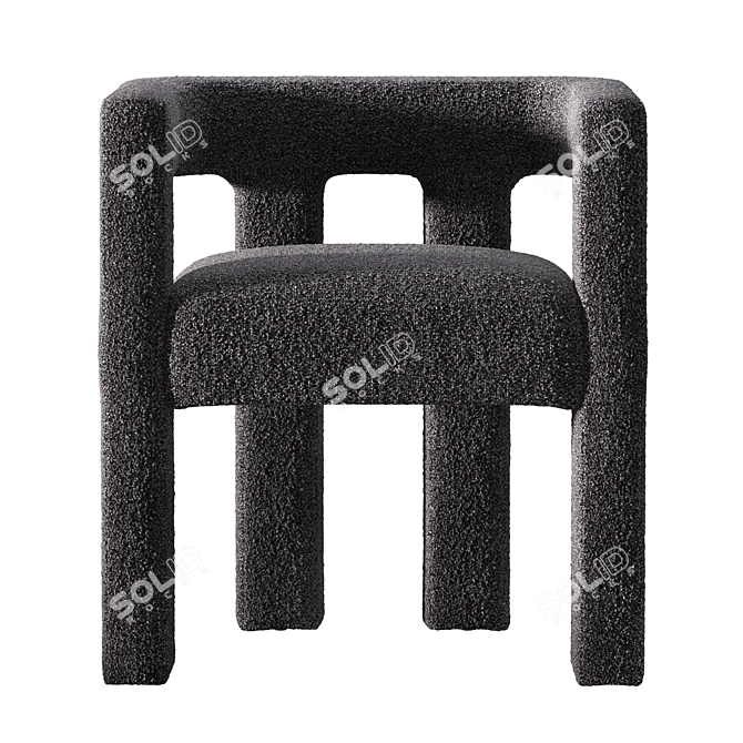 CB2 Stature Black Chair: Modern Elegance for Your Space 3D model image 2