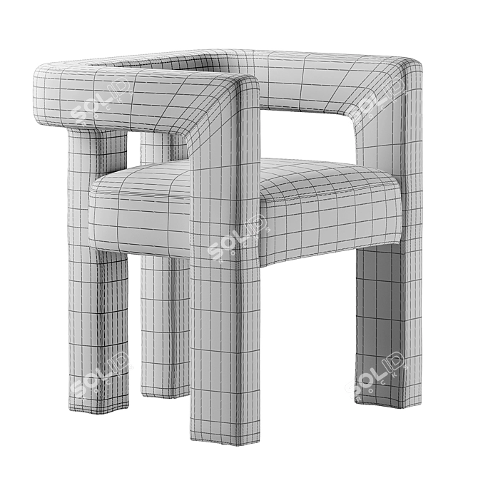 CB2 Stature Black Chair: Modern Elegance for Your Space 3D model image 3