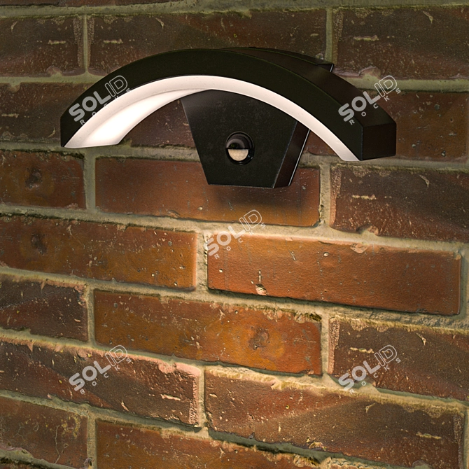 Motion-sensing LED Street Light 3D model image 2