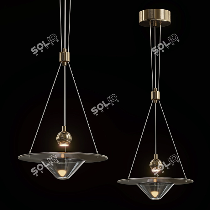 Elegant Clepsydra Design Lamp 3D model image 1