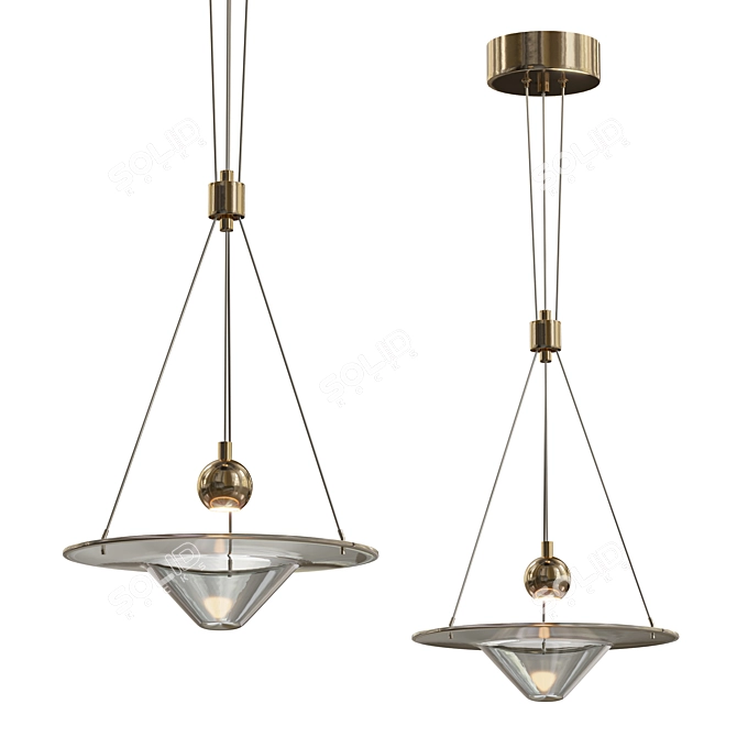 Elegant Clepsydra Design Lamp 3D model image 2