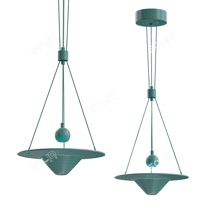 Elegant Clepsydra Design Lamp 3D model image 3