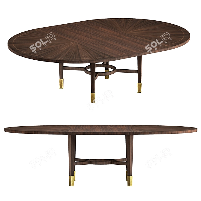 Alfonso Marina Argueil 180 Extendable Dining Table 3D model image 1