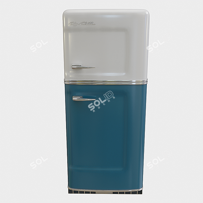 Retro Fridge: Timeless Elegance for Every Home 3D model image 2