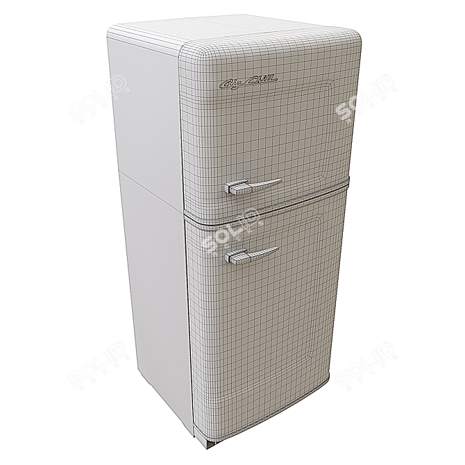 Retro Fridge: Timeless Elegance for Every Home 3D model image 5