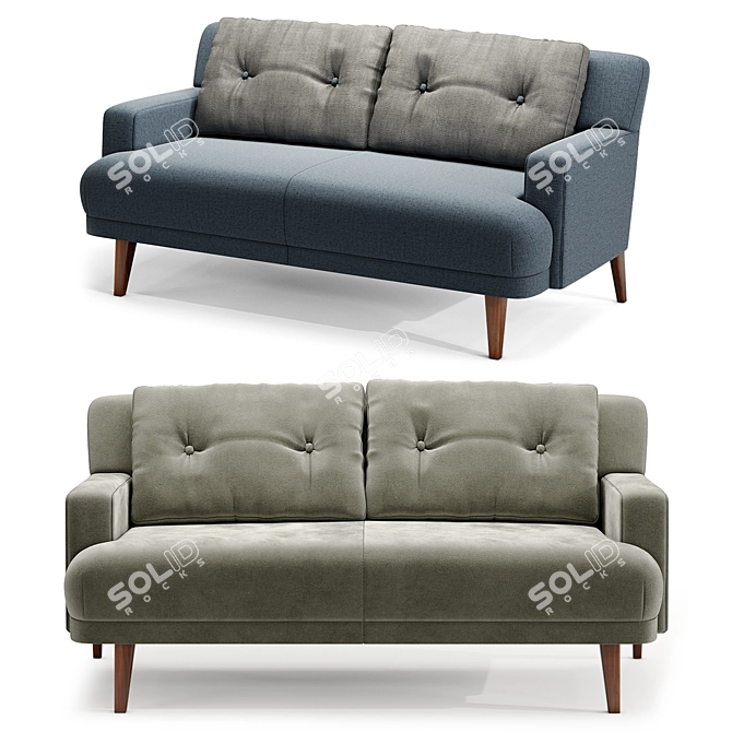 Morgan Brompton Sofa: Elegant Comfort 3D model image 1