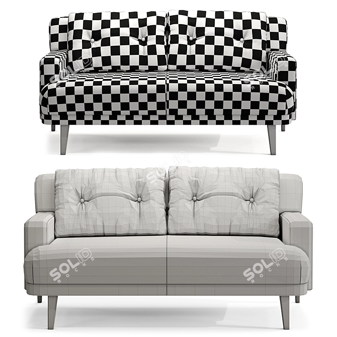 Morgan Brompton Sofa: Elegant Comfort 3D model image 4