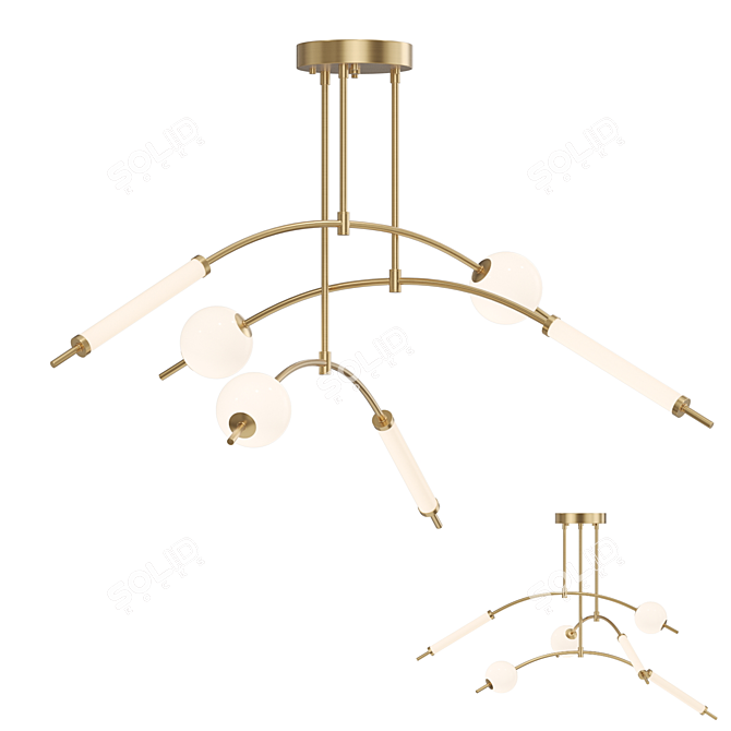 Lampatron LIVIA 6: Elegant LED Pendant Lamp 3D model image 4