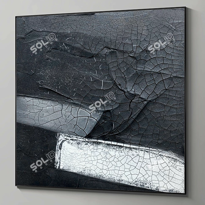 Abstract Plaster Square Photo Frames 3D model image 4