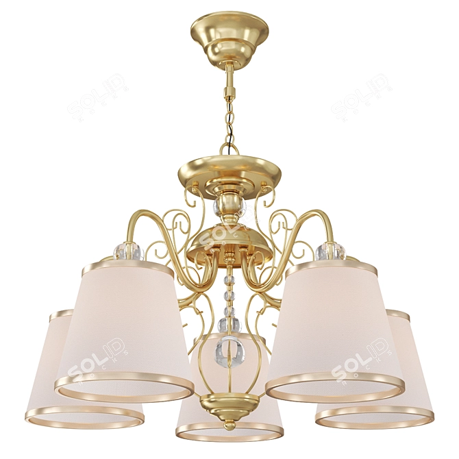 Elegant Driana Pendant Chandelier 3D model image 1