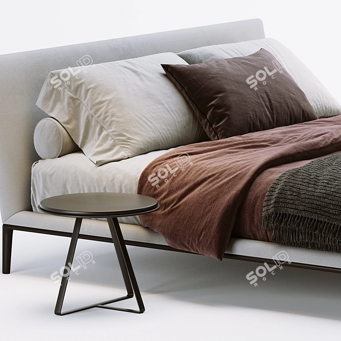 Luxurious B&B Italia Atoll Bed 3D model image 2