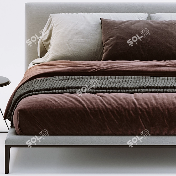 Luxurious B&B Italia Atoll Bed 3D model image 3