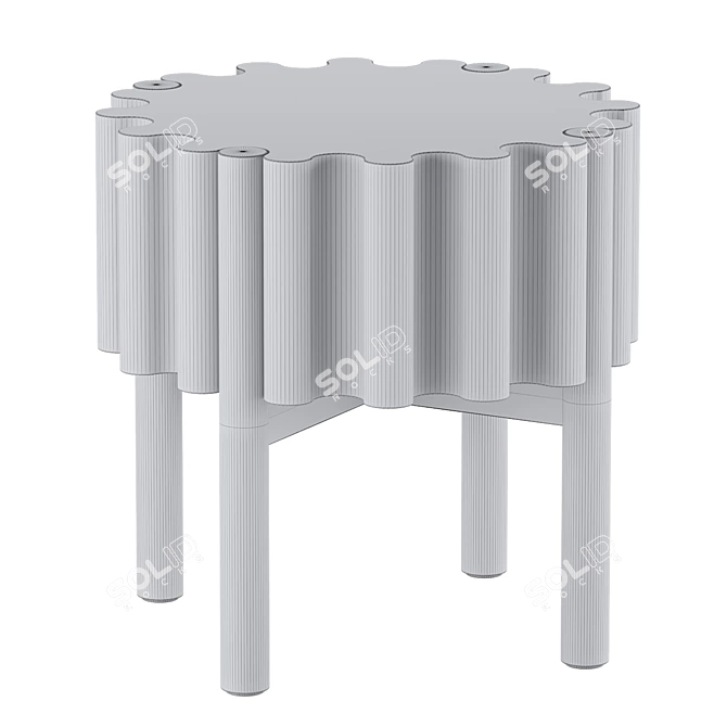 Sleek Drum Stool: Contemporary Design 3D model image 10