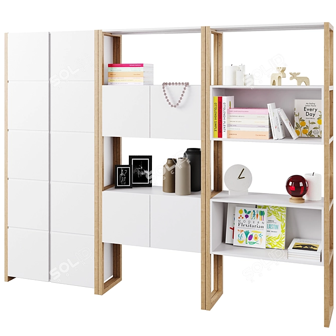 Compo Bookcase: Stylish and Functional 3D model image 2