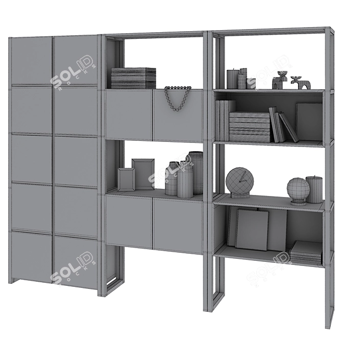 Compo Bookcase: Stylish and Functional 3D model image 3