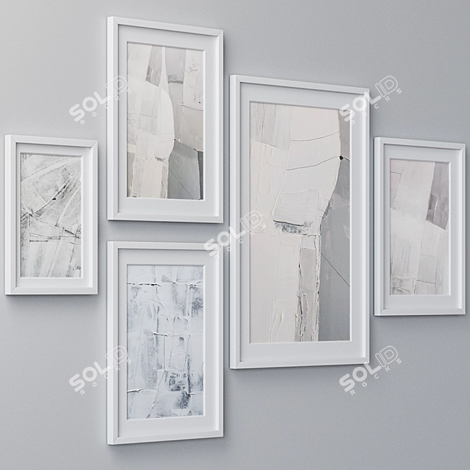 Modern Wall Art Set 1616 3D model image 2