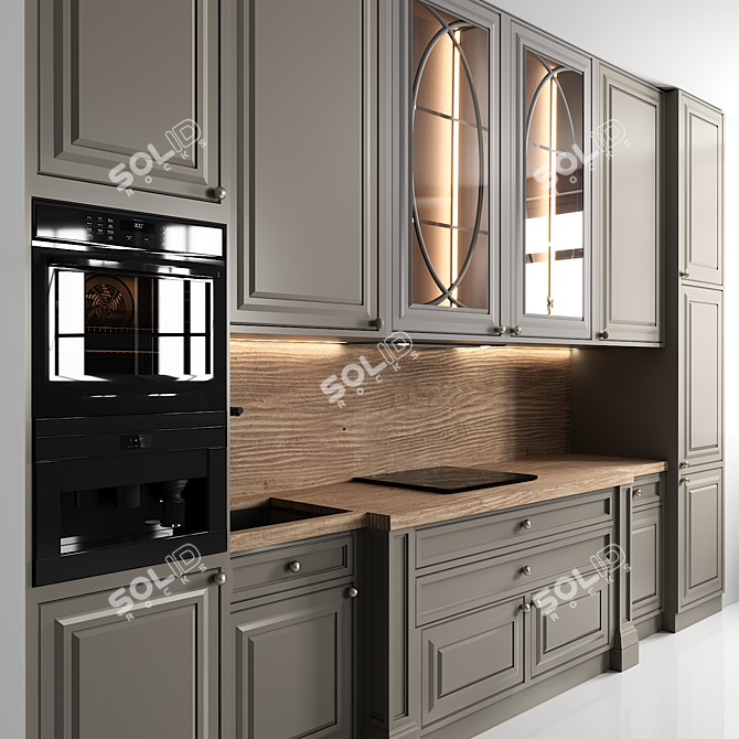 Modern Kitchen 3D Model 3D model image 2