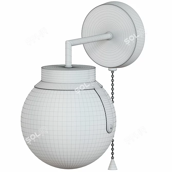 Industrial Chic Wall Lamp 3D model image 1