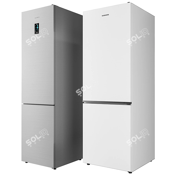 Samsung Refrigerators: Stylish & Spacious 3D model image 3