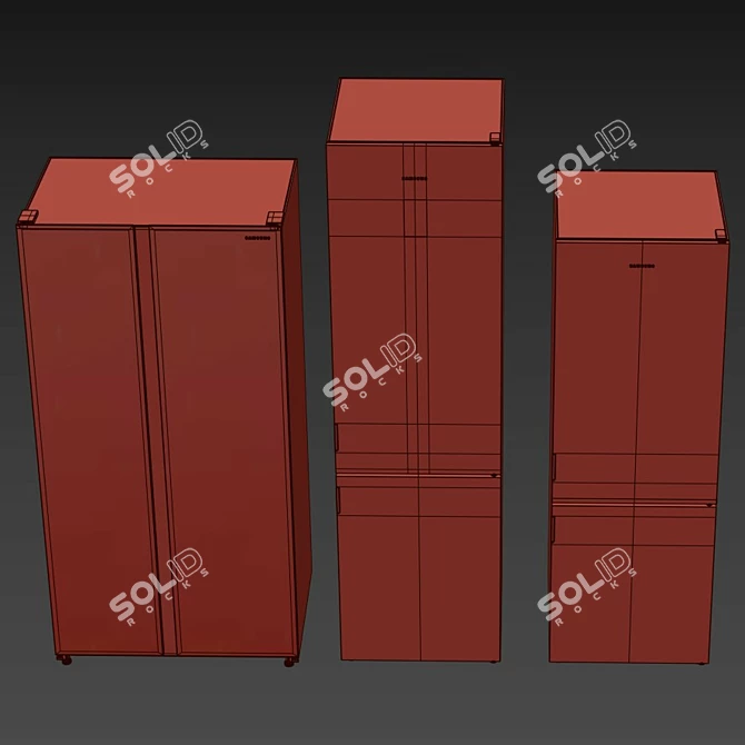 Samsung Refrigerators: Stylish & Spacious 3D model image 6