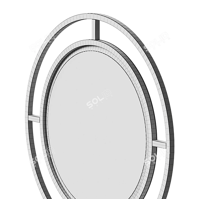 Modern Round Wall Mirror: Gallant 3D model image 4