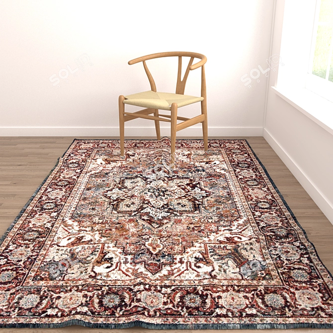 Versatile Set of 8 Rugs 3D model image 5