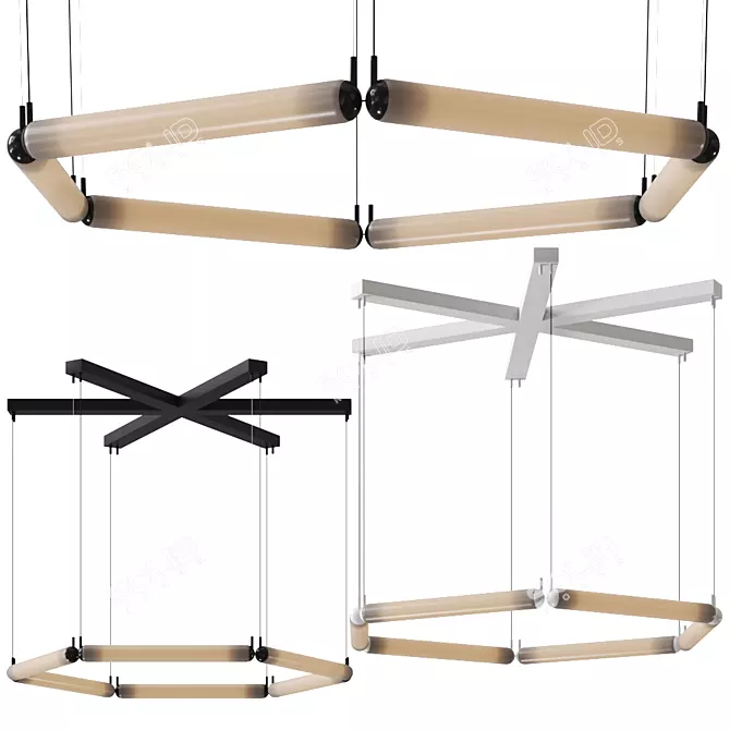 Brokis Puro Contour Pendant: Elegant Statement Lighting 3D model image 1