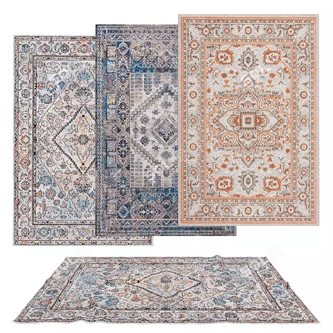 Versatile 3D Rug Set 3D model image 1