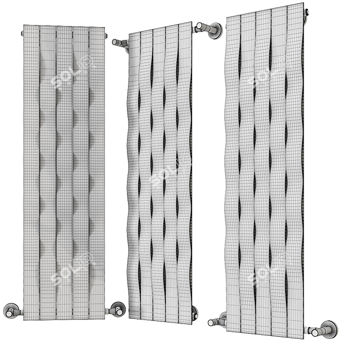 River Panel Radiator - Sleek and Stylish Heating Solution 3D model image 2