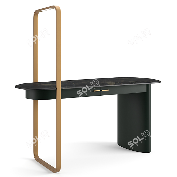 Baxter Ellipse Illuminated Desk 3D model image 2