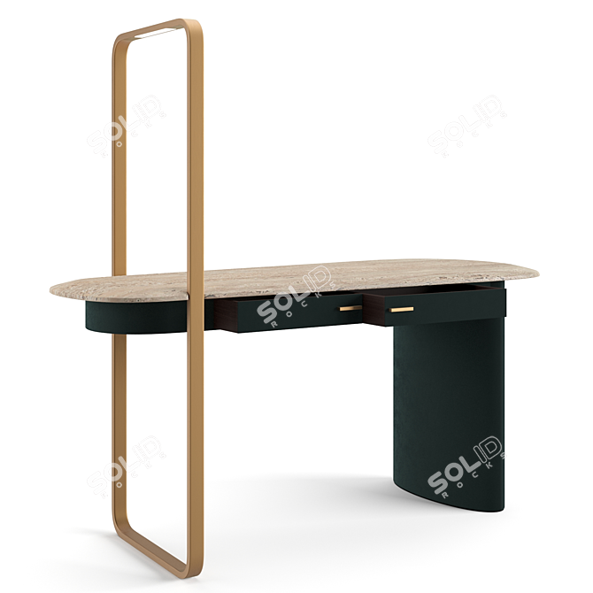 Baxter Ellipse Illuminated Desk 3D model image 3