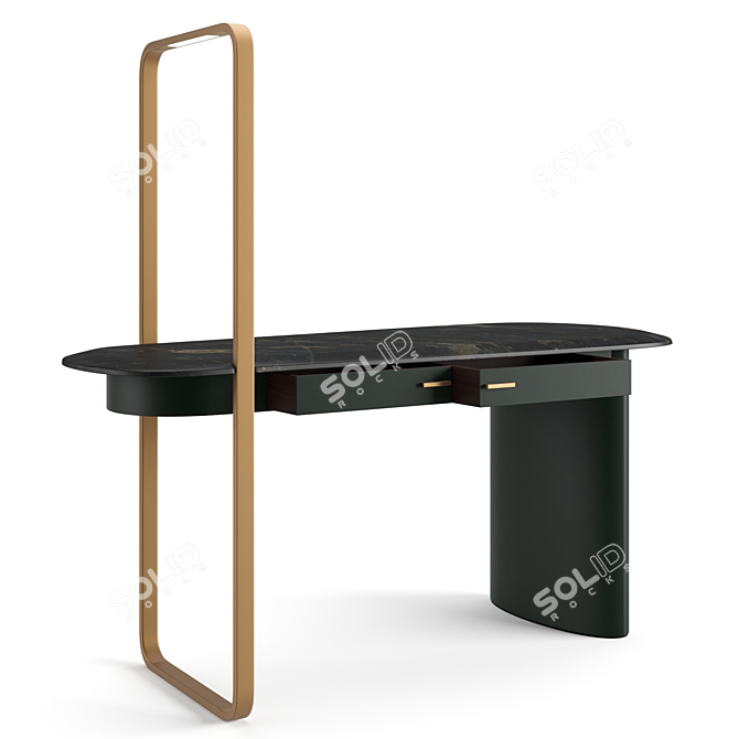 Baxter Ellipse Illuminated Desk 3D model image 4