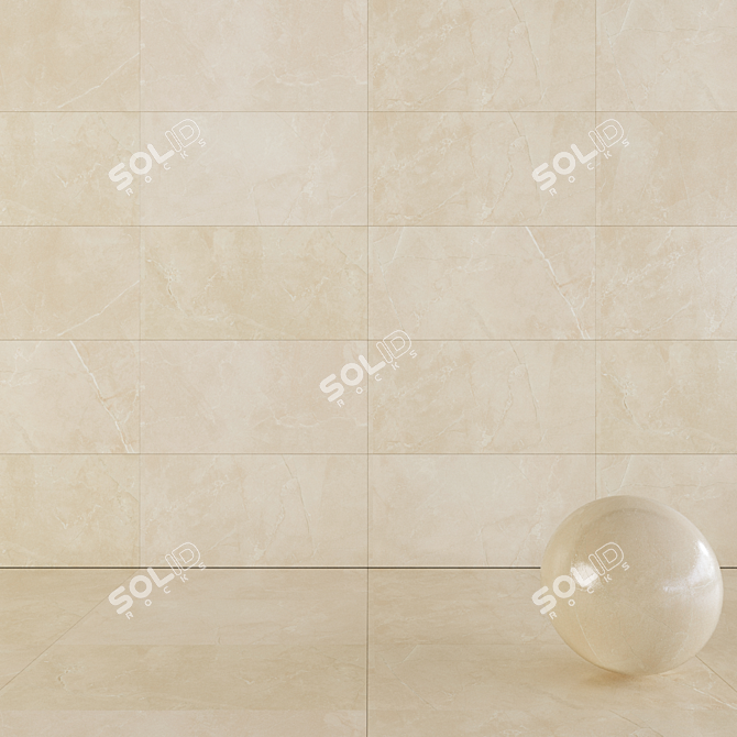 Pulpis Beige: HD Textures for Wall & Floor 3D model image 1