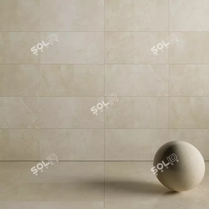 Pulpis Beige: HD Textures for Wall & Floor 3D model image 4