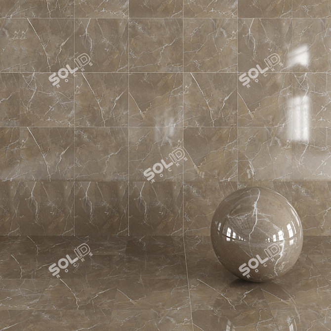 Premium Pulpis Gris: HD Textured Wall & Floor 3D model image 1