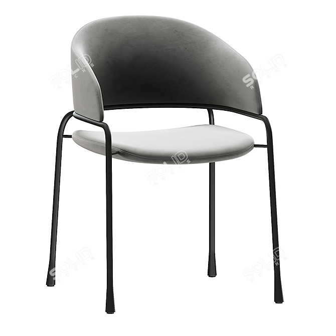 Potocco FAST Designer Dining Chair 3D model image 2