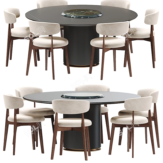 Modern Calligaris Talks Dining Table 3D model image 5